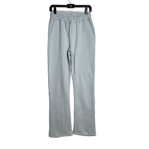 NWT Boohoo man stacked limited men's embossed jogger light blue size s